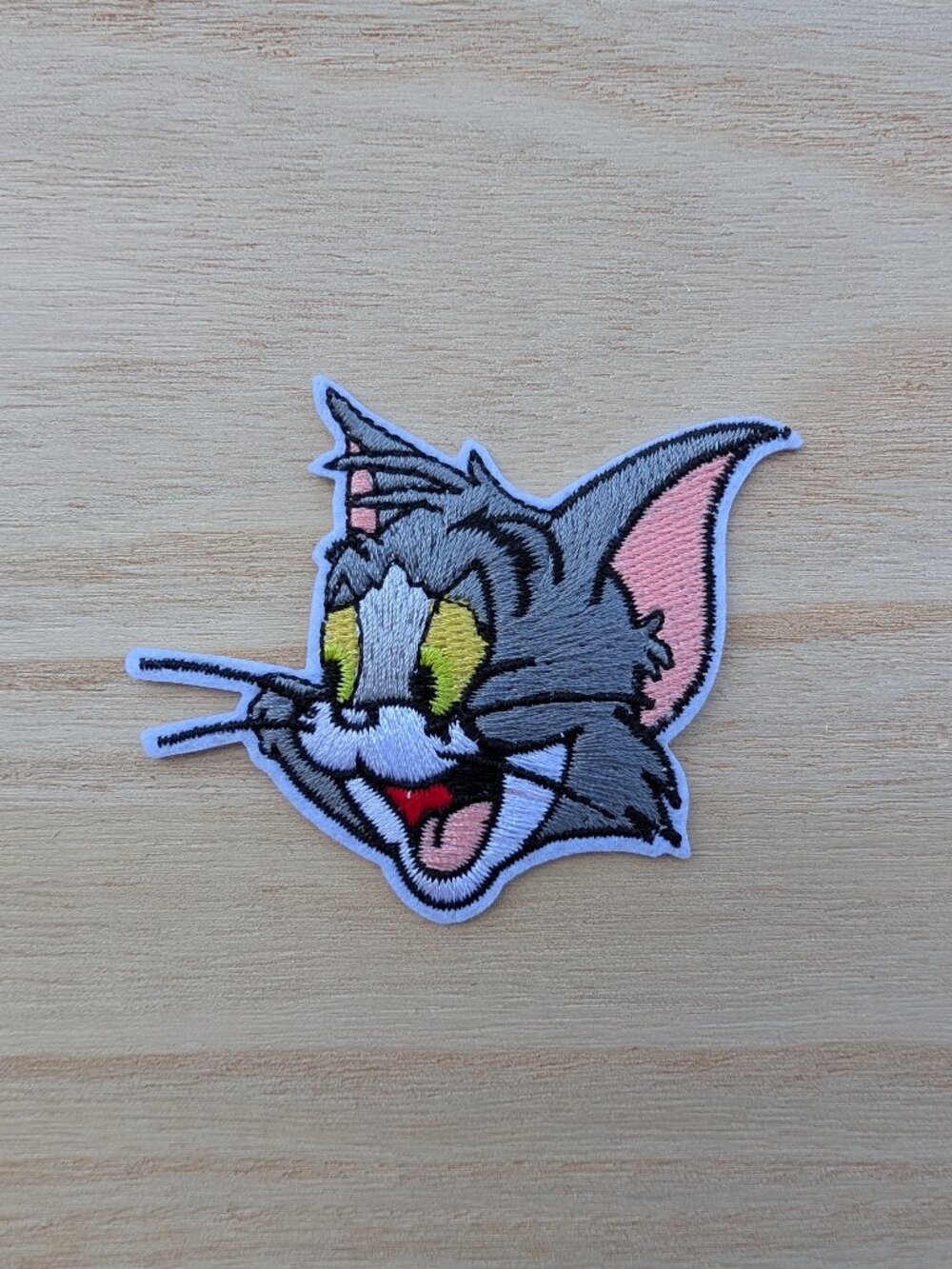 Tom Embroidered Patch, Tom & Jerry (new without tag) Adhesive & Iron-on patch